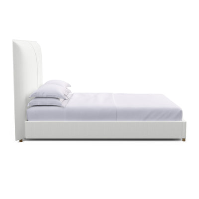 Mansfield Panel Bed - Blanc Box Weave Linen
