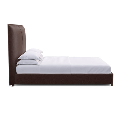 Mansfield Panel Bed - Chocolate Distressed Leather