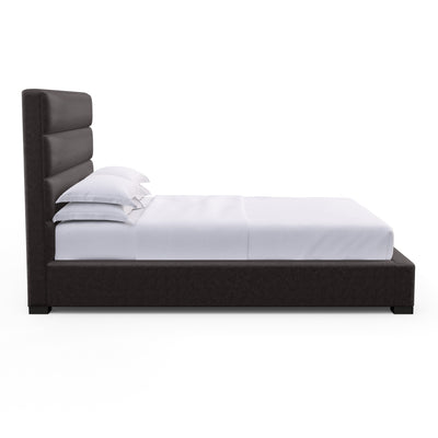 Boyd Horizontal Channel Panel Bed - Graphite Vintage Leather