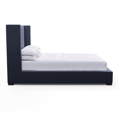 Roxborough Shelter Bed - Blue Print Plush Velvet