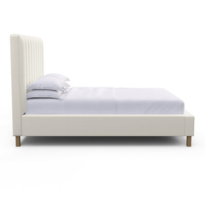 Highline Vertical Channel Panel Bed - Alabaster Box Weave Linen