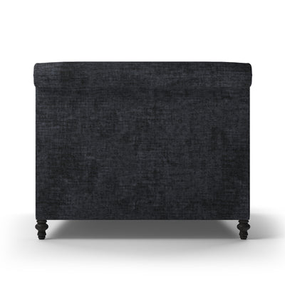 Empire Scroll Bed w/ Footboard - Graphite Crushed Velvet
