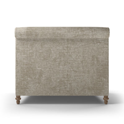 Empire Scroll Bed w/ Footboard - Oyster Crushed Velvet