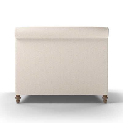 Empire Scroll Bed - Alabaster Plush Velvet