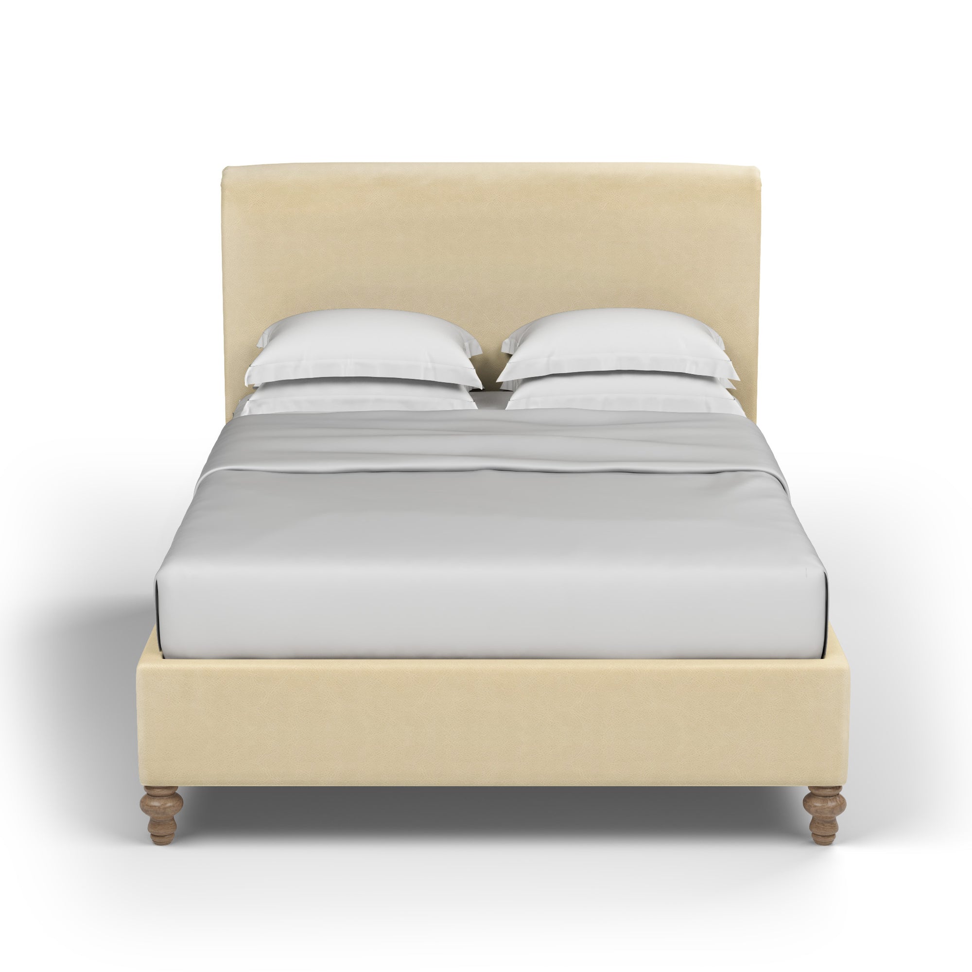 Empire Scroll Bed - Oyster Vintage Leather