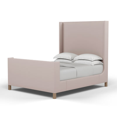 Lincoln Shelter Bed w/ Footboard - Blush Plush Velvet