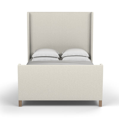 Lincoln Shelter Bed w/ Footboard - Alabaster Box Weave Linen