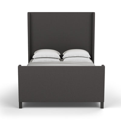 Lincoln Shelter Bed w/ Footboard - Graphite Box Weave Linen