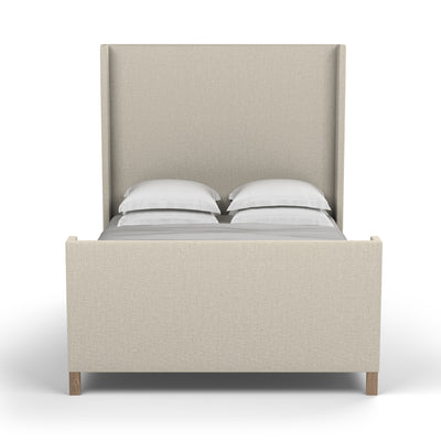 Lincoln Shelter Bed w/ Footboard - Oyster Box Weave Linen