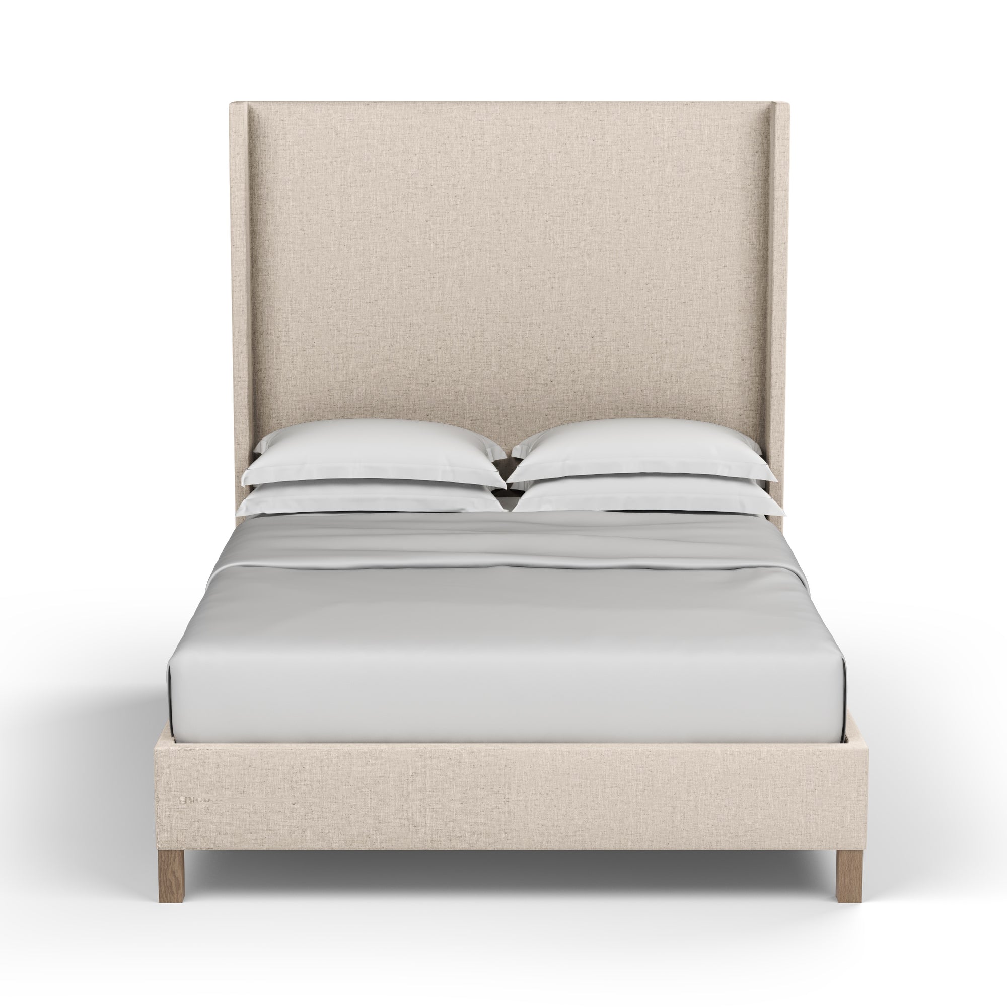 Lincoln Shelter Bed - Oyster Plush Velvet
