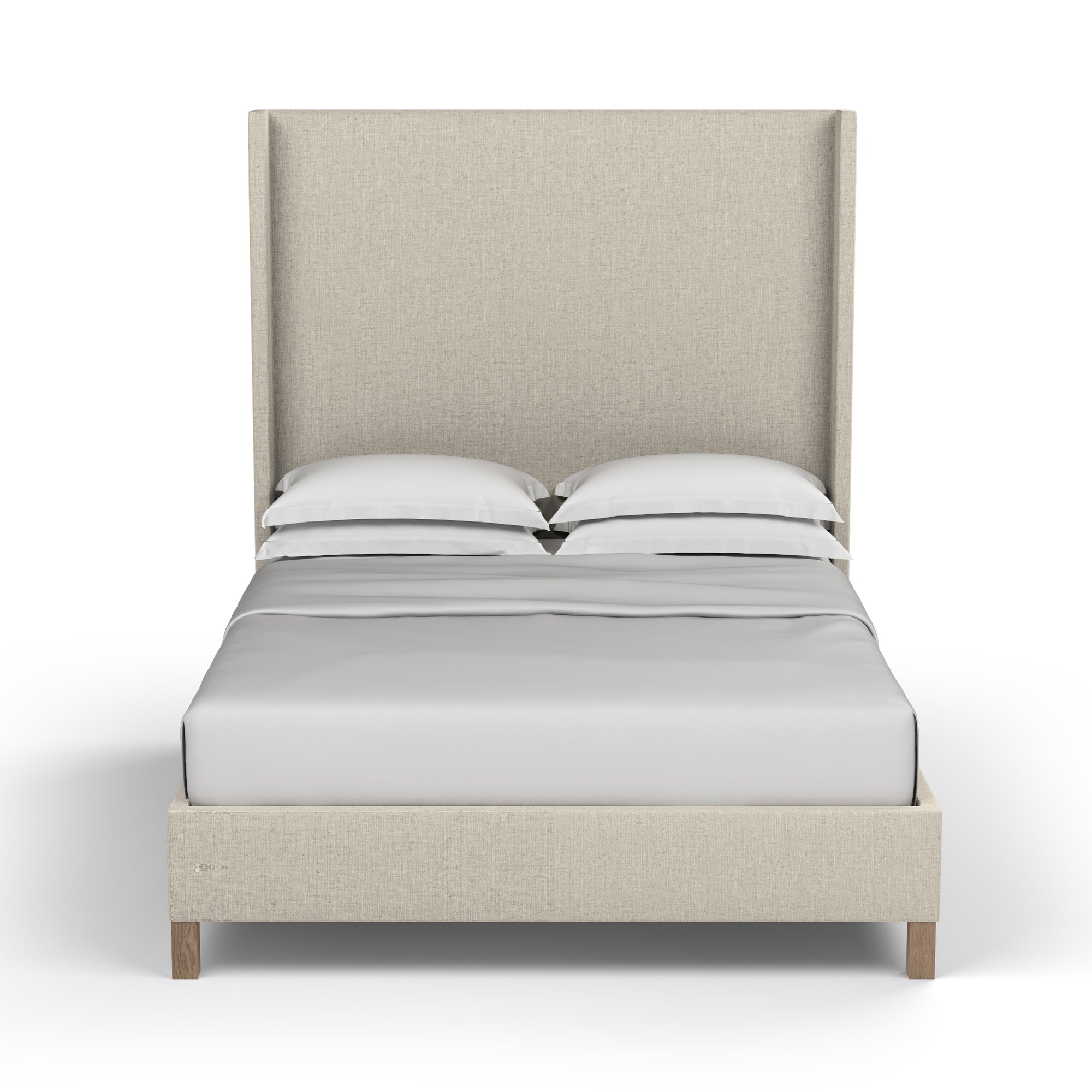 Lincoln Shelter Bed - Oyster Box Weave Linen