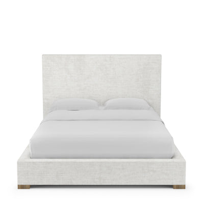 Sloan Panel Bed - Alabaster Crushed Velvet
