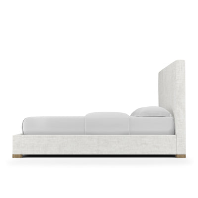 Sloan Panel Bed - Alabaster Crushed Velvet