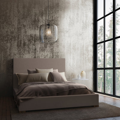 Sloan Panel Bed - Pumice Box Weave Linen