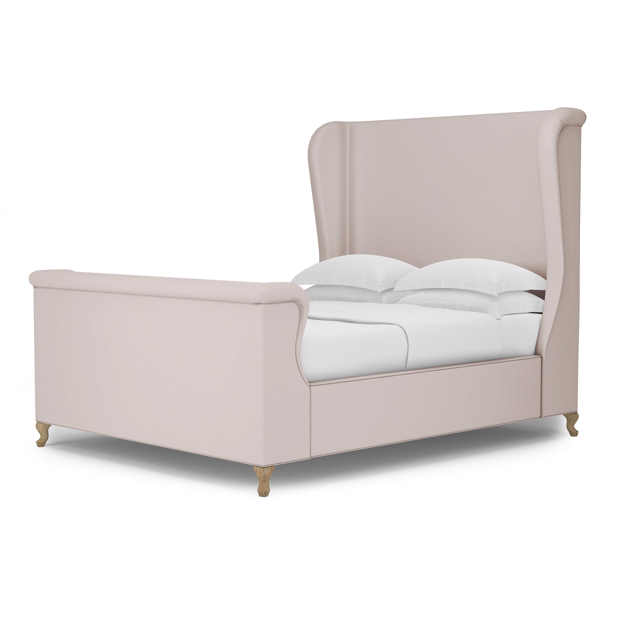 Humboldt Shelter Bed w/ Footboard - Blush Plush Velvet
