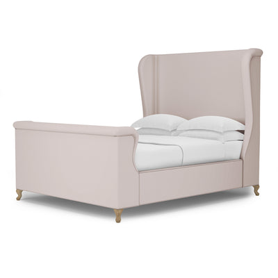 Humboldt Shelter Bed w/ Footboard - Blush Plush Velvet
