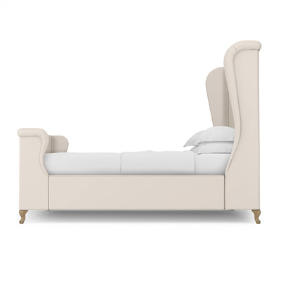 Humboldt Shelter Bed w/ Footboard - Oyster Plush Velvet