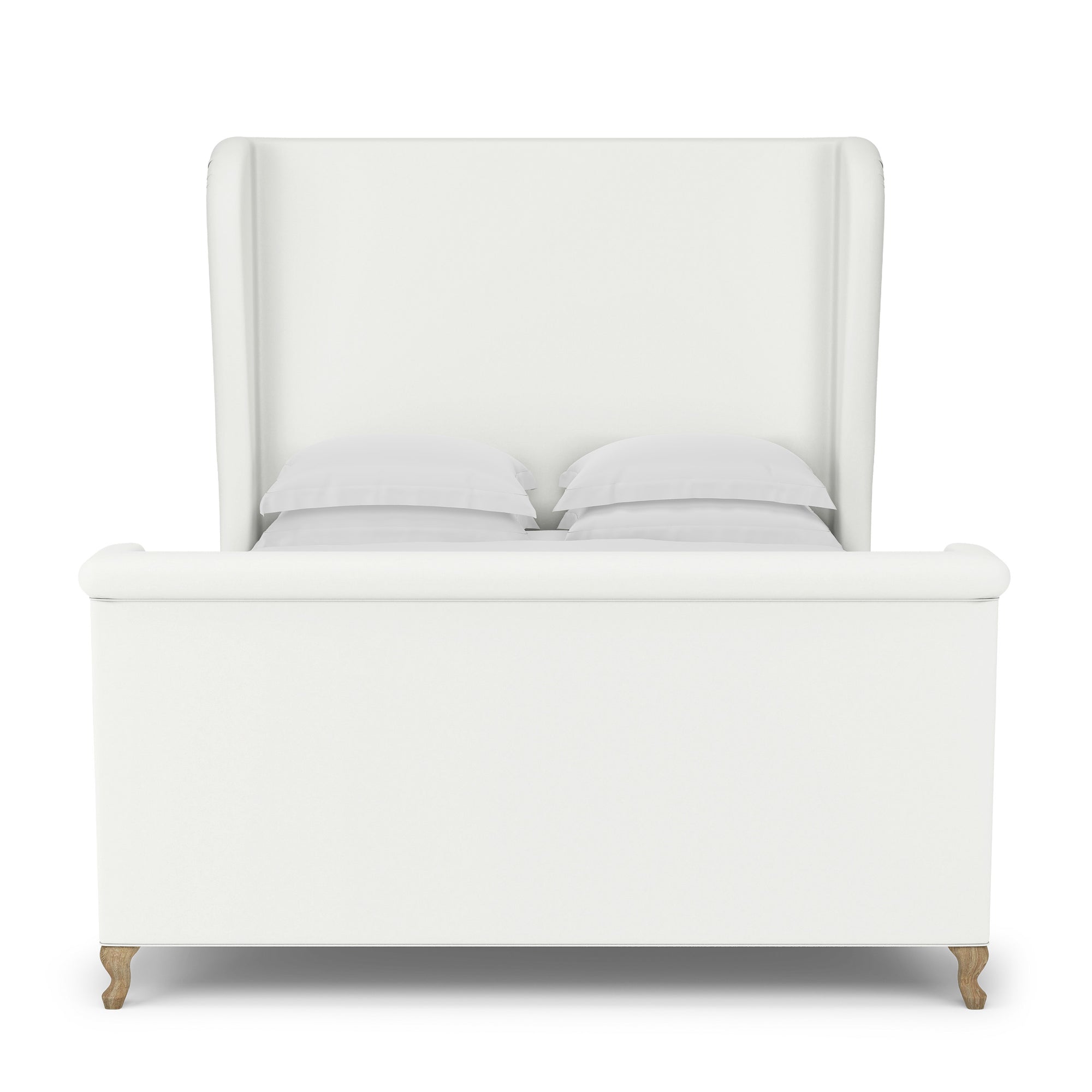 Humboldt Shelter Bed w/ Footboard - Blanc Plush Velvet