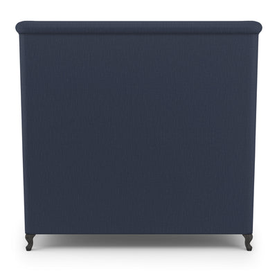 Humboldt Shelter Bed w/ Footboard - Blue Print Box Weave Linen