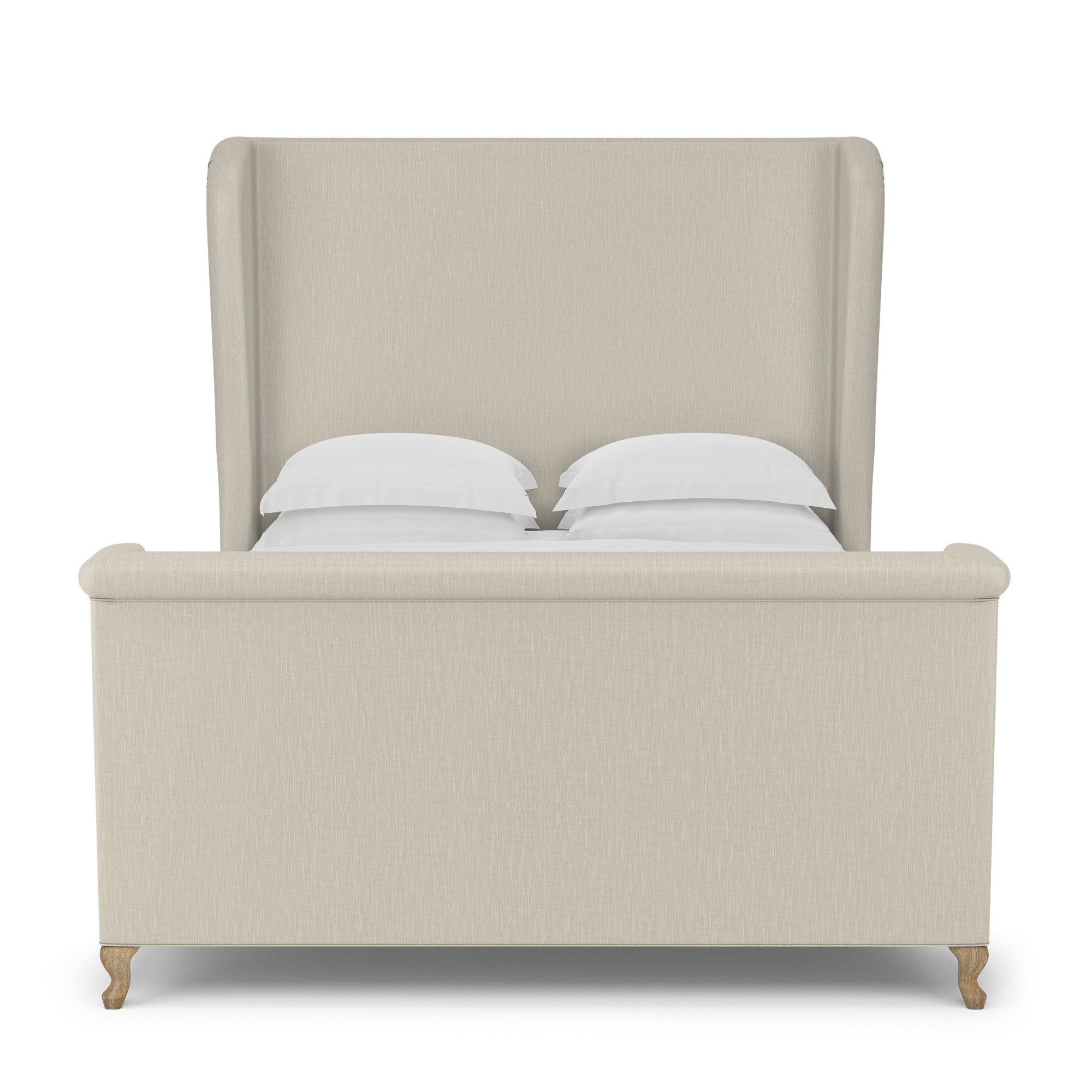 Humboldt Shelter Bed w/ Footboard - Oyster Box Weave Linen