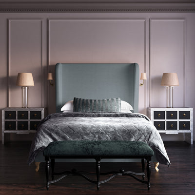 Humboldt Shelter Bed - Haze Pebble Weave Linen