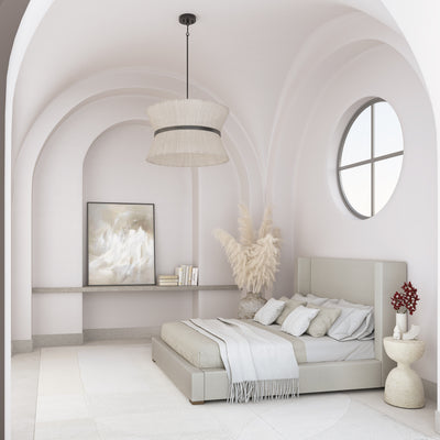 Roxborough Shelter Bed - Alabaster Plush Velvet