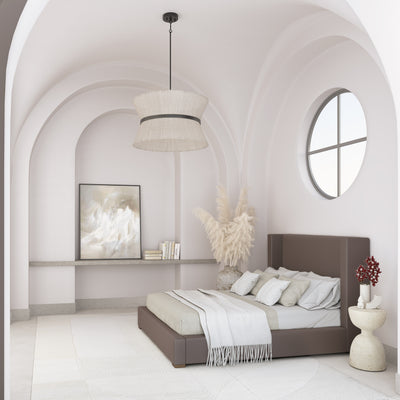 Roxborough Shelter Bed - Pumice Plush Velvet