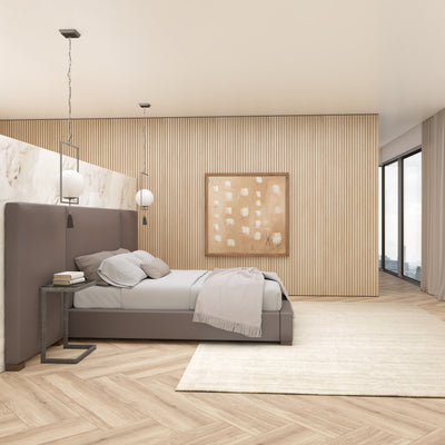 Prospect Extended Panel Bed - Pumice Vintage Leather