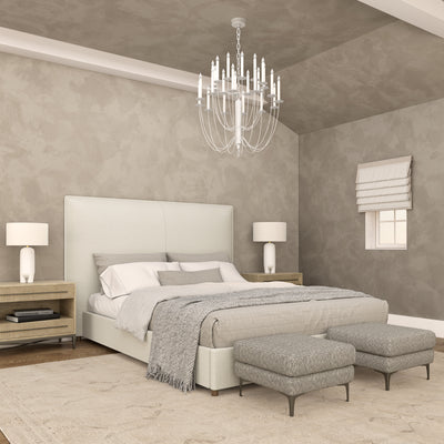 Mansfield Panel Bed - Alabaster Box Weave Linen