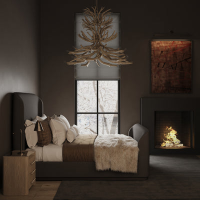 Barrow Shelter Bed w/ Footboard - Graphite Crushed Velvet