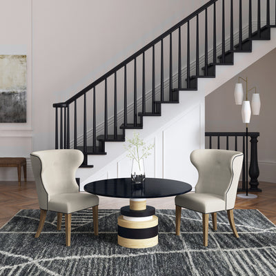 Nina Dining Chair - Oyster Crushed Velvet