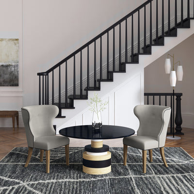 Nina Dining Chair - Silver Streak Basketweave