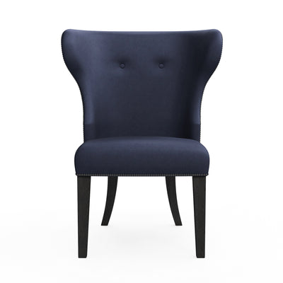 Nina Dining Chair - Blue Print Plush Velvet