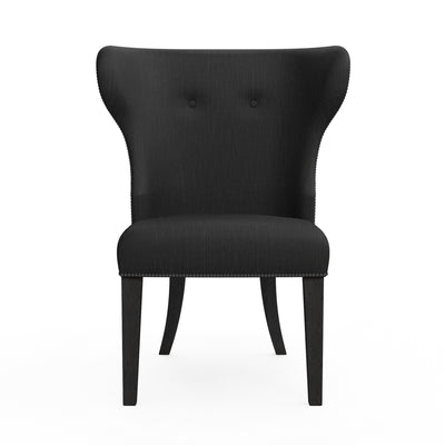 Nina Dining Chair - Black Jack Box Weave Linen