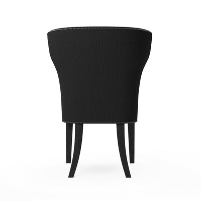 Nina Dining Chair - Black Jack Box Weave Linen
