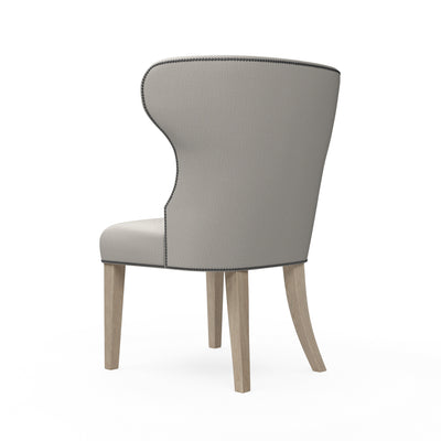 Nina Dining Chair - Silver Streak Box Weave Linen
