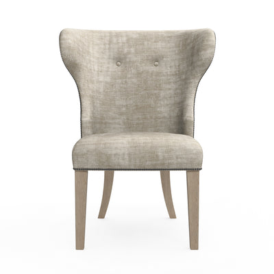 Nina Dining Chair - Oyster Crushed Velvet
