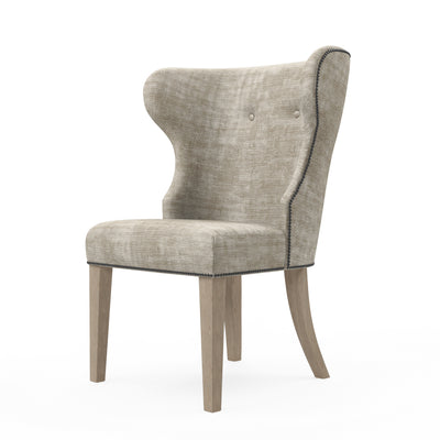 Nina Dining Chair - Oyster Crushed Velvet