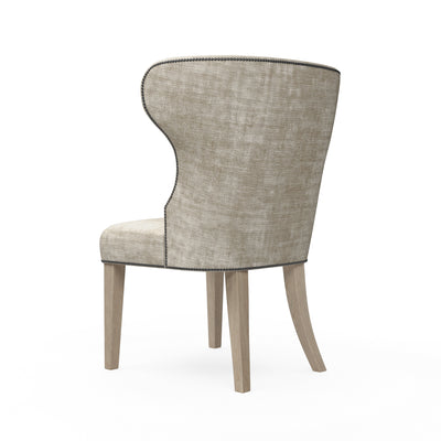 Nina Dining Chair - Oyster Crushed Velvet