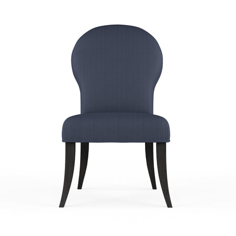 Caitlyn Dining Chair - Blue Print Box Weave Linen
