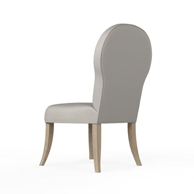 Caitlyn Dining Chair - Silver Streak Box Weave Linen