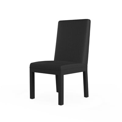 Aleksandar Dining Chair - Black Jack Box Weave Linen