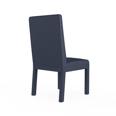 Aleksandar Dining Chair - Blue Print Box Weave Linen