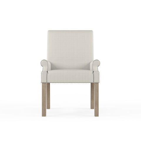 Abigail Dining Chair - Alabaster Box Weave Linen