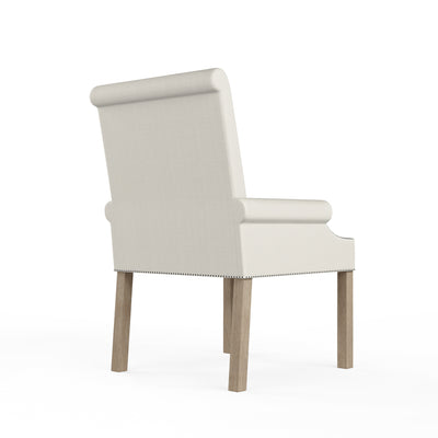 Abigail Dining Chair - Alabaster Box Weave Linen