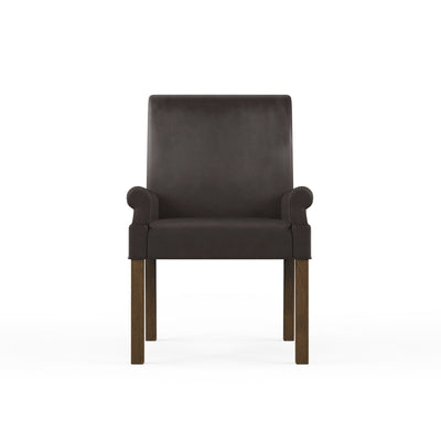 Abigail Dining Chair - Chocolate Vintage Leather