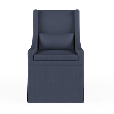 Serena Dining Chair - Blue Print Box Weave Linen
