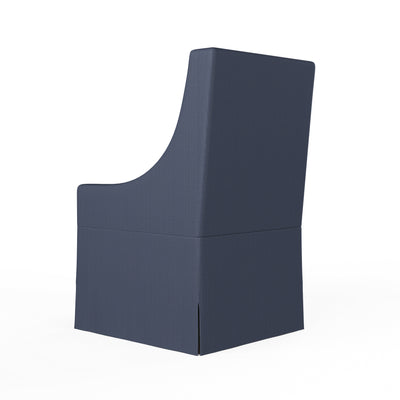 Serena Dining Chair - Blue Print Box Weave Linen